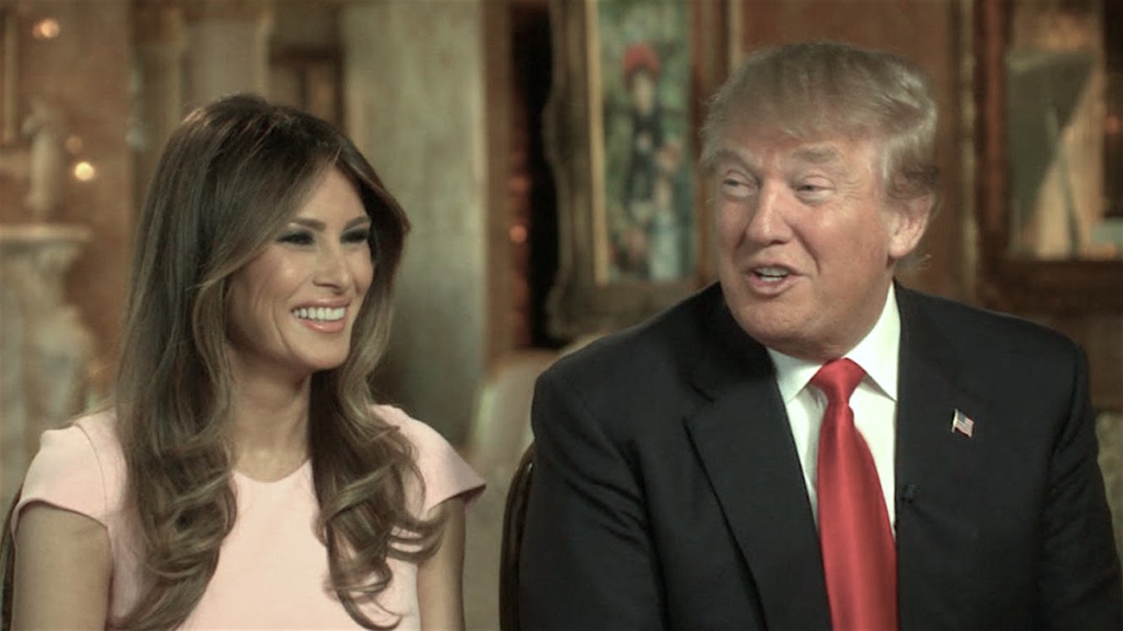 Donald Trump và vợ Melania Trump trong buổi phỏng vấn tại đài ABC News tháng 11/2015 (Ảnh: Youtube)