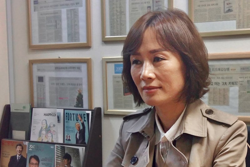 Bà Lee So-yeon, một người đào thoát khỏi Triều Tiên, đã phục vụ trong quân đội Triều Tiên gần 10 năm (Ảnh: LAUREN FRAYER / NPR)