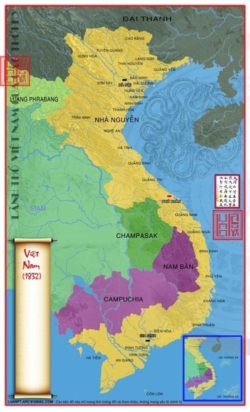 Thời vua Minh Mạng, lãnh thổ Việt Nam rộng gấp 1,7 lần hiện nay