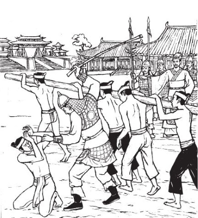 (Tranh minh họa của họa sĩ Đức Hòa trong bộ “Lịch sử Việt Nam bằng tranh” – Sử dụng dưới sự đồng ý của tác giả)