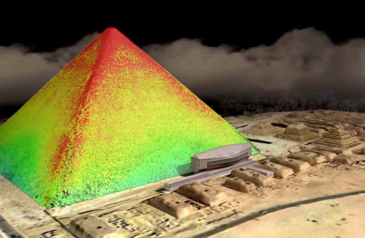 Hình ảnh kim tự tháp khi tiến hành chụp scan nhiệt độ (ảnh: HIP Institute)