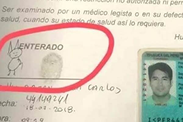 Chữ ký kỳ lạ của người đàn ông Peru này sẽ khiến bạn bật cười