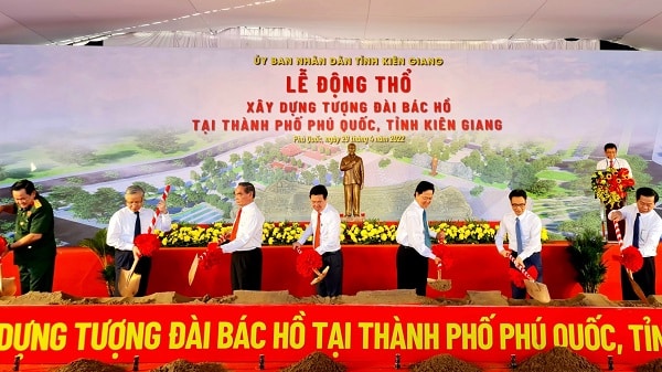 Kien Giang to chuc le dong tho xay dung tuong dai Bac Ho tai thanh pho Phu Quoc