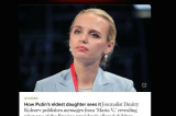 Con gái lớn của ông Putin nhận xét về chiến tranh Nga-Ukraine