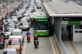 Hà Nội đề xuất cho xe khách, buýt thường đi vào làn riêng của BRT
