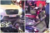 Hà Nội: Ô tô tông liên hoàn khoảng 10 xe máy đang dừng đón học sinh