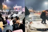 Trung Quốc: Người dân bị bắt vì đốt pháo ở nhiều nơi, xe cảnh sát bị lật đổ