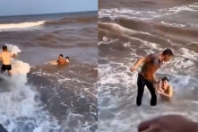 [VIDEO] Cứu 2 thanh niên bất ngờ bị sóng cuốn trôi khi đang tắm tại biển Nam Định