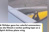 Hành khách Mỹ quay cảnh hãng hàng không giá rẻ sửa cánh máy bay bằng băng keo 